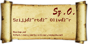 Szijjártó Olivér névjegykártya