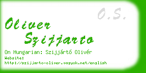 oliver szijjarto business card