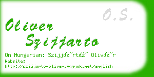 oliver szijjarto business card